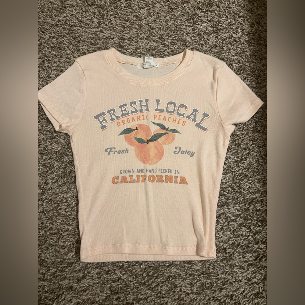 Peach crop top